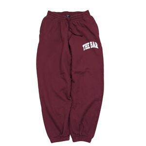 The Bar Varsity Sweatpants Size Medium Maroon Baggy Cotton Sweats Track